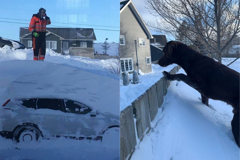 Στον Καναδά όταν σου καλύψει μια χιονοθύελλα το αμάξι είναι απλά Δευτέρα