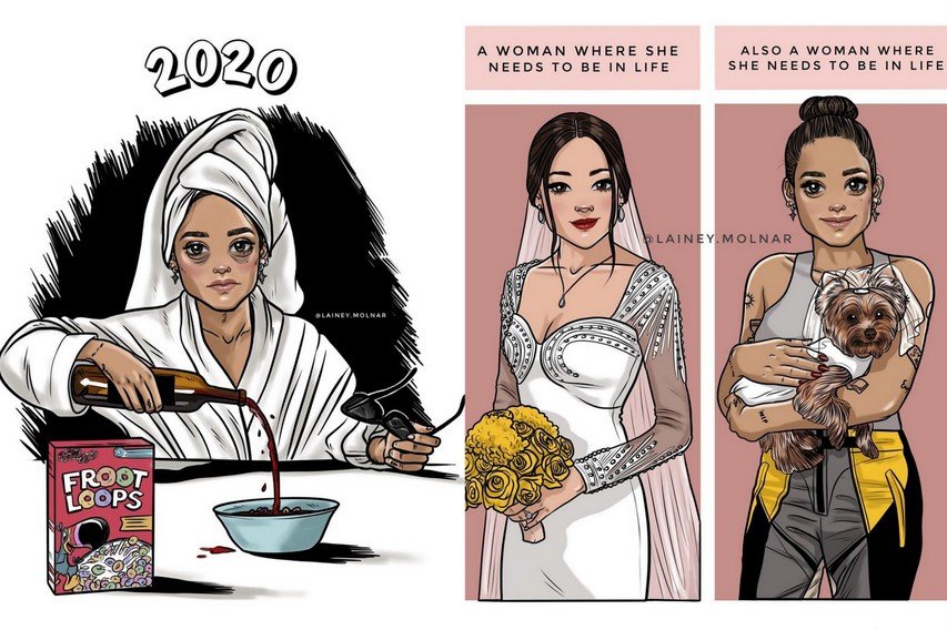 Μια σκιτσογράφος διαλύει όλα όσα περιμένει η κοινωνία από τις γυναίκες