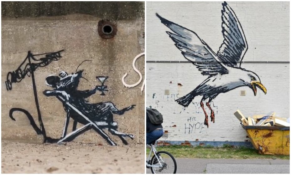 Ο Banksy έχει κέφια και γέμισε τις παραλίες με τα έργα του