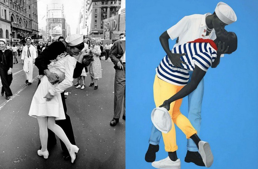 Καλλιτέχνιδα μετατρέπει το θρυλικό φιλί στην Times Square σε ωδή στην γκέι αγάπη