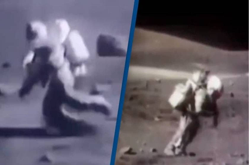 Ένα σπάνιο βίντεο της NASA από την προσσελήνωση έκανε τους συνωμοσιολόγους να γελάσουν