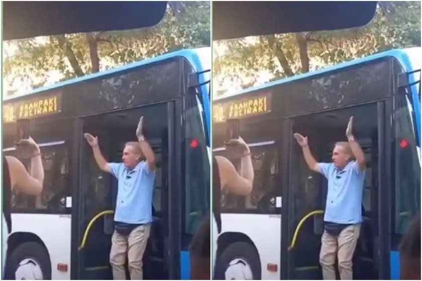 Απάνω σε χαλιά: Οδηγός λεωφορείου στη Ρόδο φρέναρε και άρχισε να χορεύει
